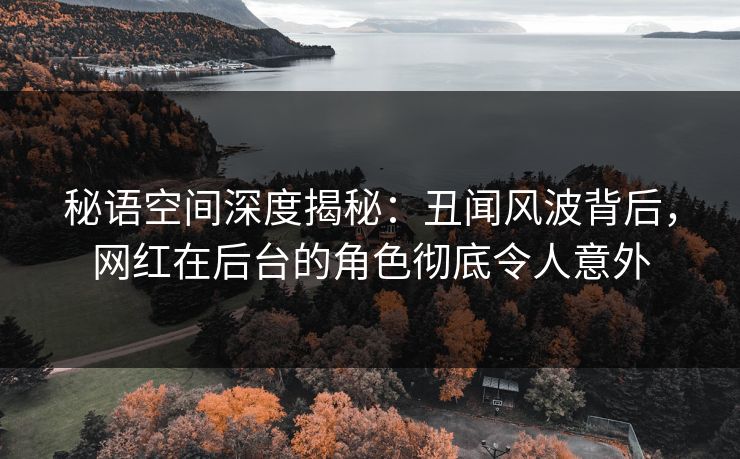 秘语空间深度揭秘：丑闻风波背后，网红在后台的角色彻底令人意外