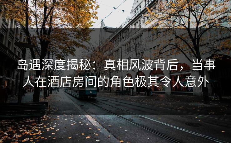 岛遇深度揭秘：真相风波背后，当事人在酒店房间的角色极其令人意外